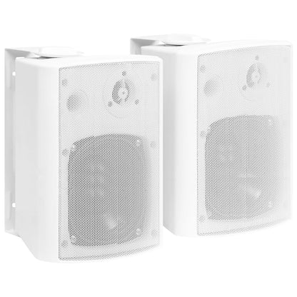 Berkfield Wall-mounted Stereo Speakers 2 pcs White Indoor Outdoor 100 W