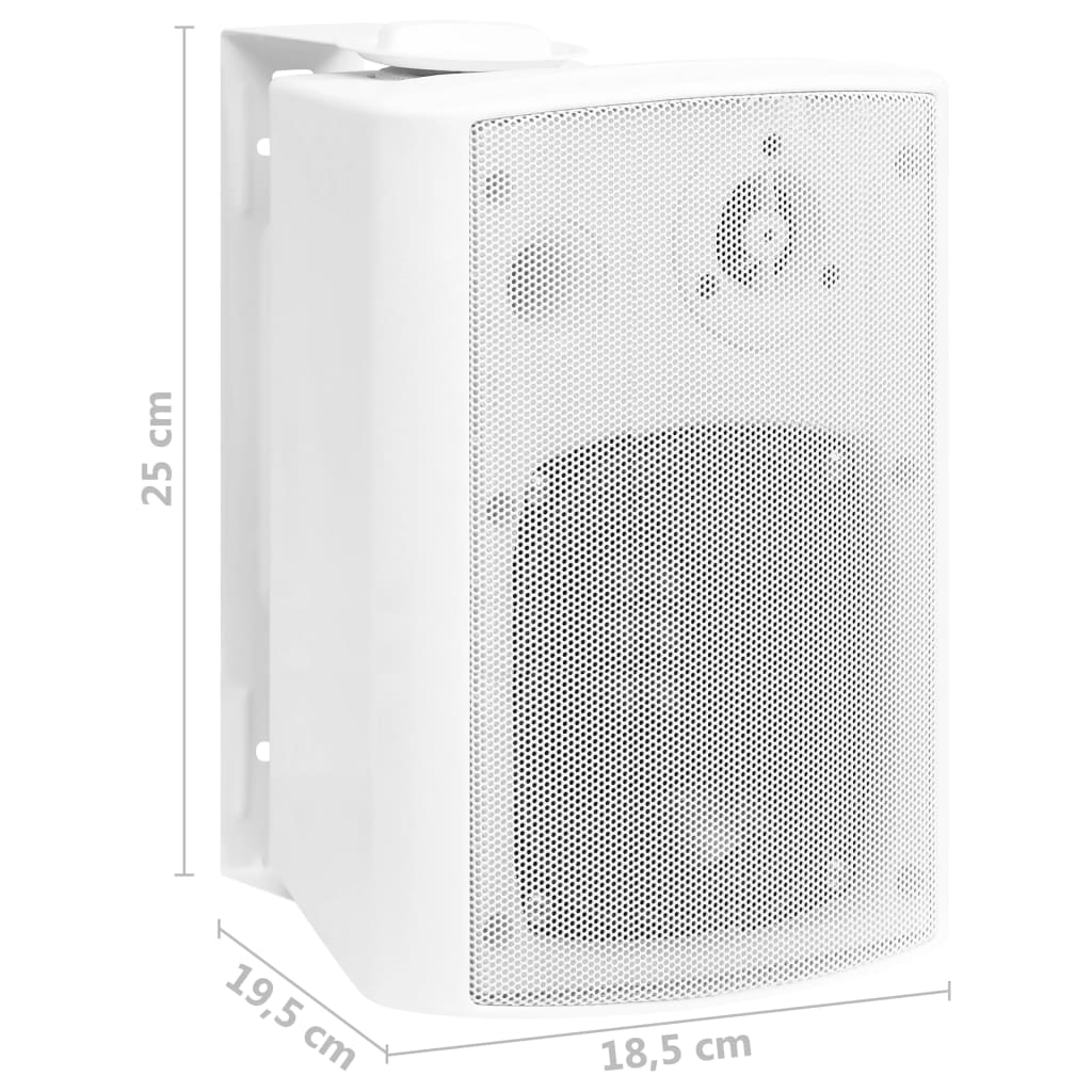 Berkfield Wall-mounted Stereo Speakers 2 pcs White Indoor Outdoor 100 W