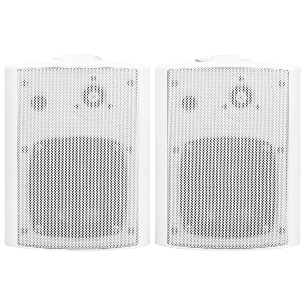 Berkfield Wall-mounted Stereo Speakers 2 pcs White Indoor Outdoor 100 W