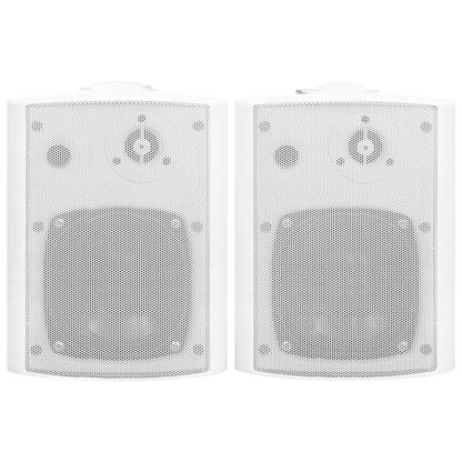 Berkfield Wall-mounted Stereo Speakers 2 pcs White Indoor Outdoor 100 W