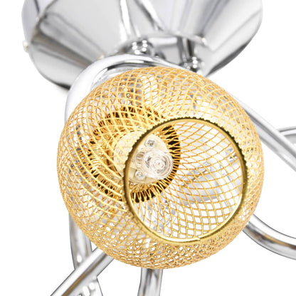 Berkfield Ceiling Lamp with Gold Plated Lamp Shades for 3 G9 Bulbs