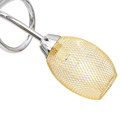 Berkfield Ceiling Lamp with Gold Plated Lamp Shades for 3 G9 Bulbs