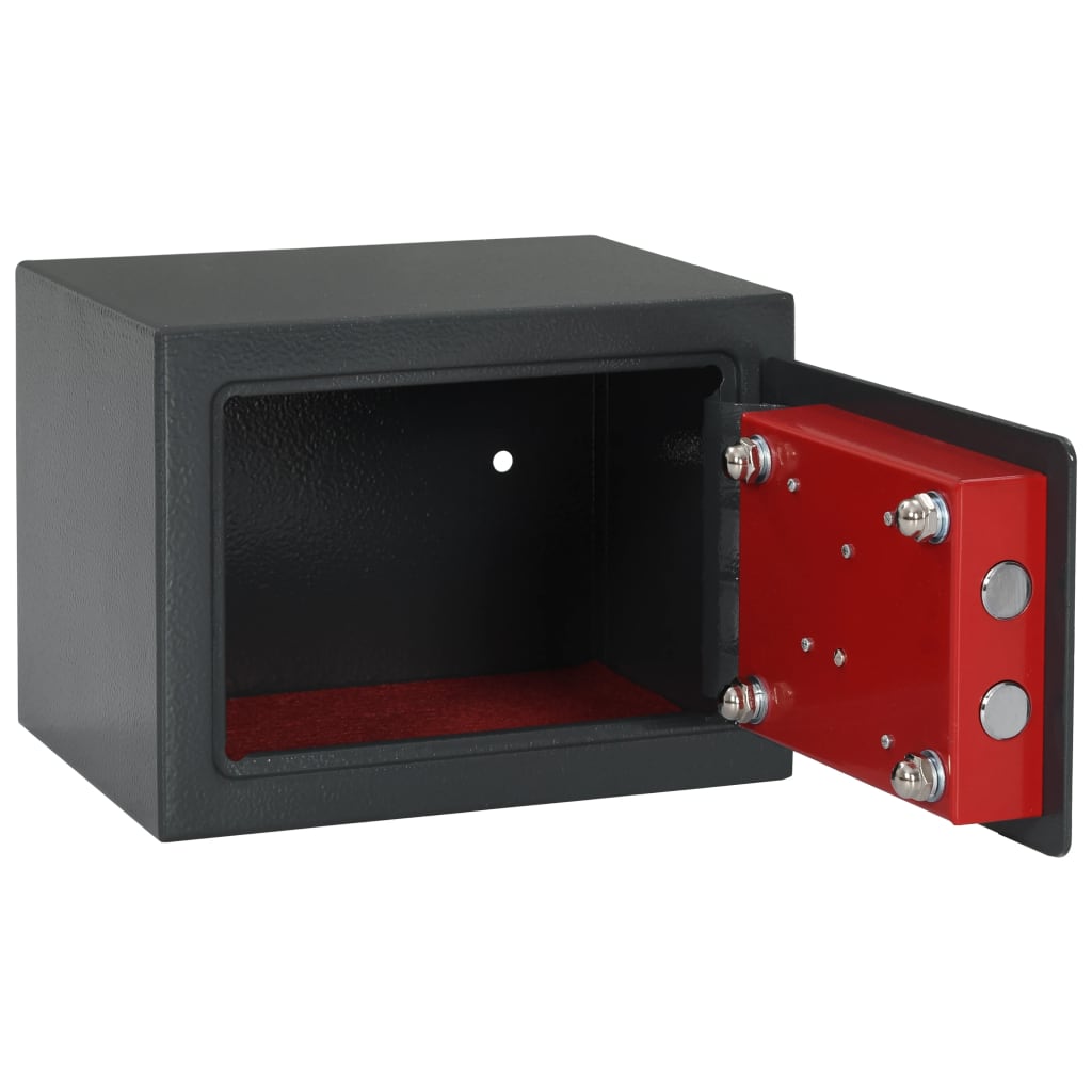 Berkfield Mechanical Safe Dark Grey 23x17x17 cm Steel