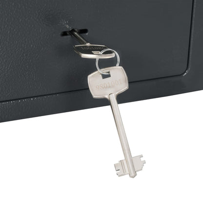 Berkfield Mechanical Safe Dark Grey 23x17x17 cm Steel