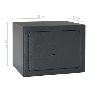 Berkfield Mechanical Safe Dark Grey 23x17x17 cm Steel