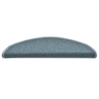 Berkfield Carpet Stair Treads 15 pcs Blue 56x17x3 cm