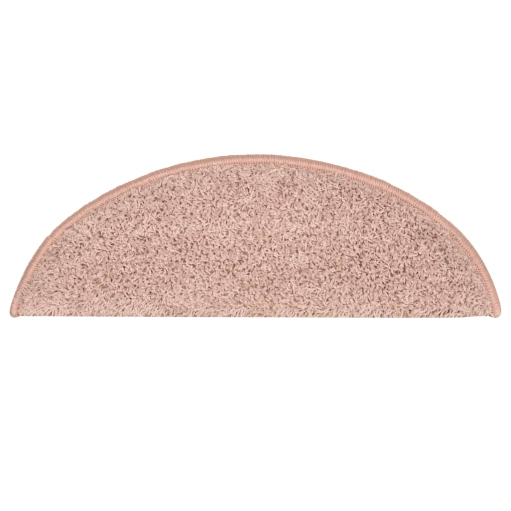 Berkfield Carpet Stair Treads 15 pcs Light Pink 56x17x3 cm