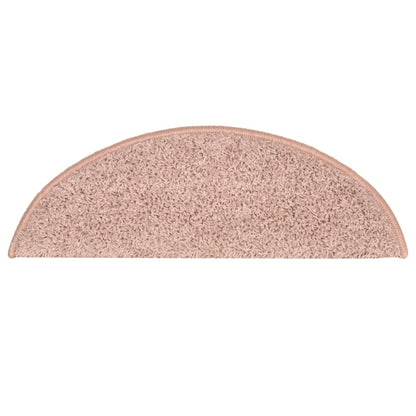Berkfield Carpet Stair Treads 15 pcs Light Pink 56x17x3 cm