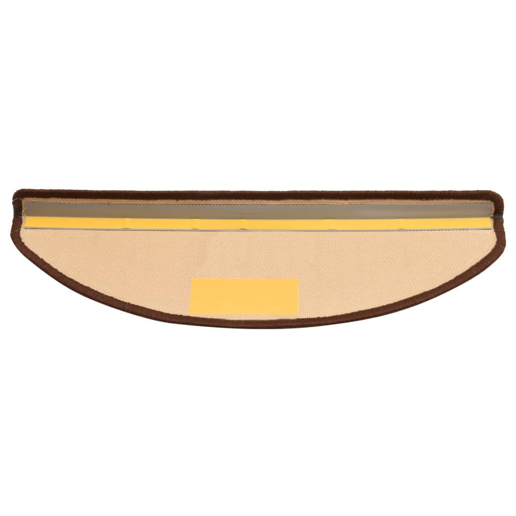 Berkfield Self-adhesive Stair Mats 15 pcs Brown 65x21x4 cm