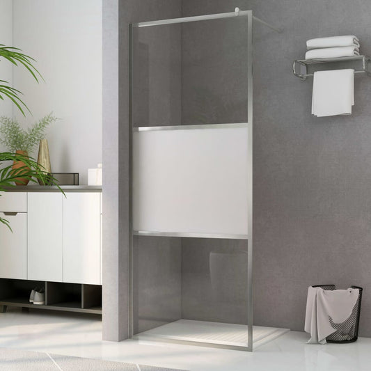 Berkfield Walk-in Shower Wall with Half Frosted ESG Glass 100x195 cm
