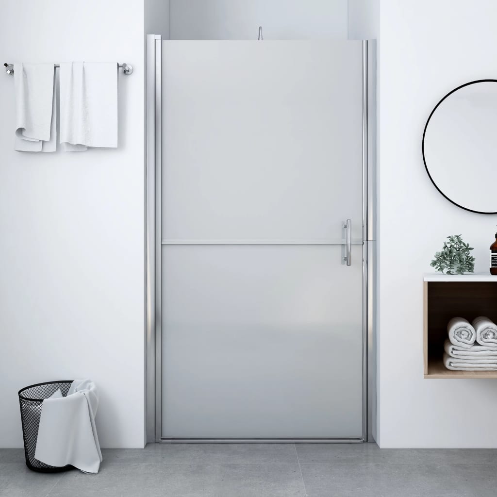 Berkfield Shower Door Frost Tempered Glass 100x178 cm