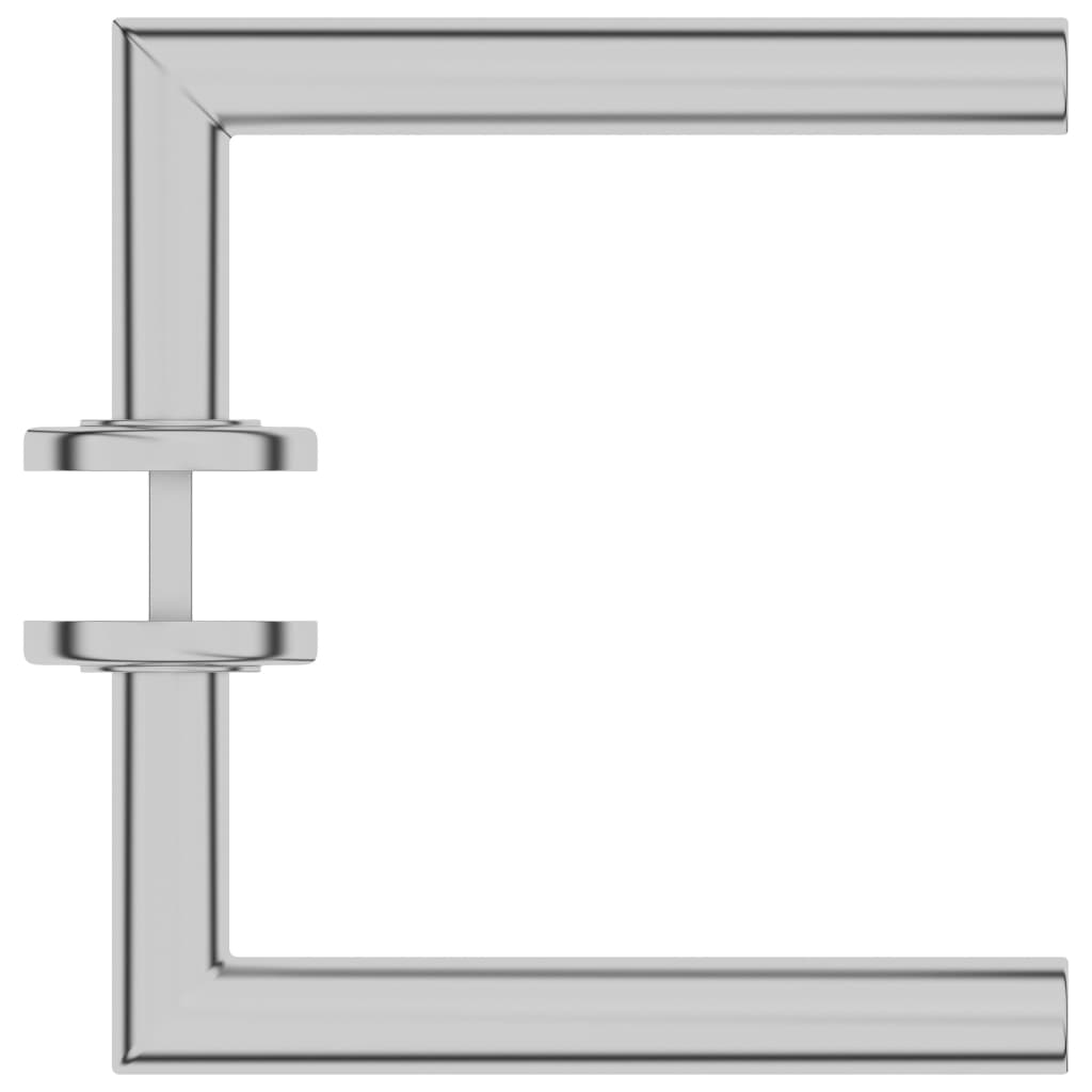 Berkfield Door Handle Set with WC Lock Stainless Steel