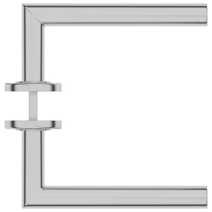 Berkfield Door Handle Set with WC Lock Stainless Steel