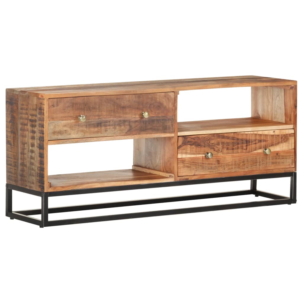 Berkfield TV cabinet 120x30x50 cm Rough Acacia Wood