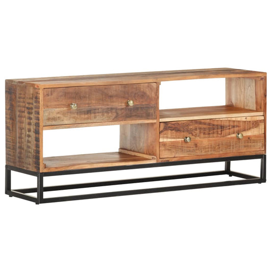 Berkfield TV cabinet 120x30x50 cm Rough Acacia Wood