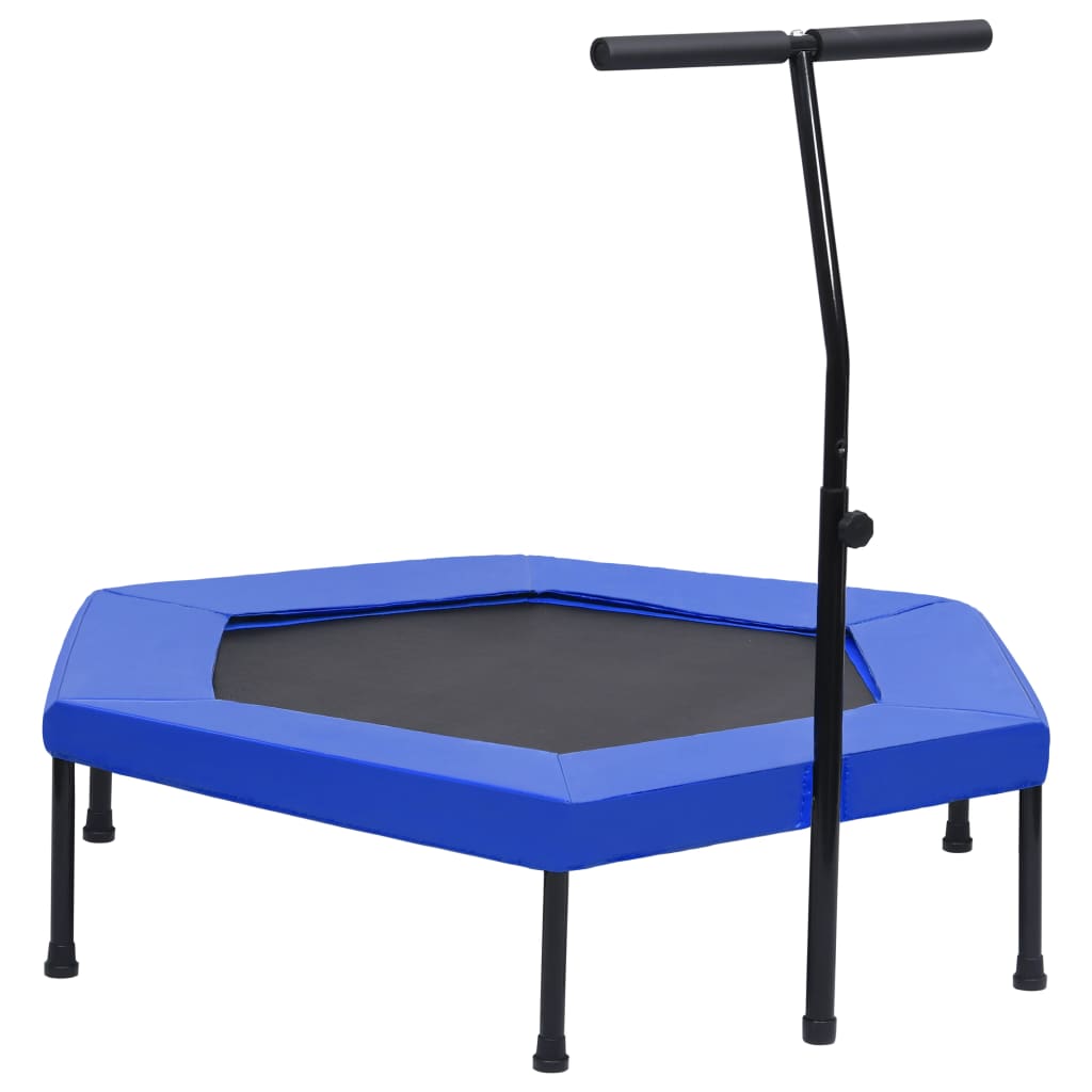 Berkfield Fitness Trampoline with Handle and Safety Pad Hexagon 122 cm
