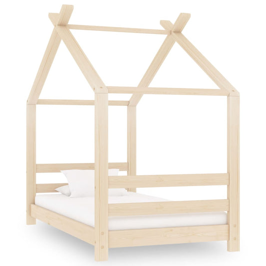 Berkfield Kids Bed Frame Solid Pine Wood 70x140 cm