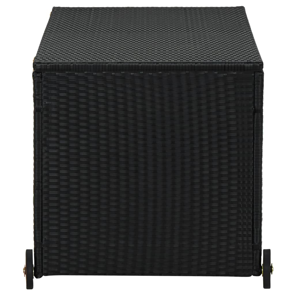 Berkfield Garden Storage Box Black 120x65x61 cm Poly Rattan