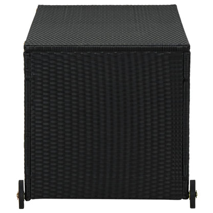 Berkfield Garden Storage Box Black 120x65x61 cm Poly Rattan