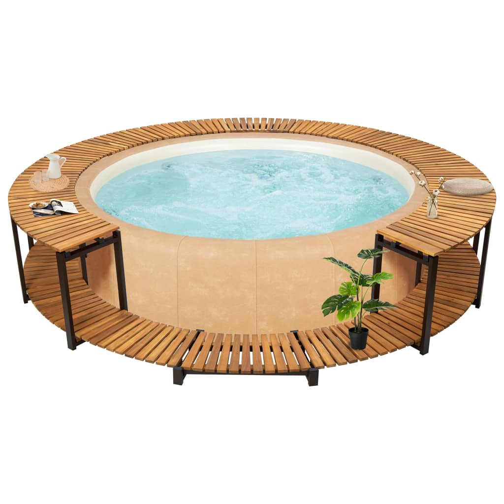 Berkfield Spa Surround 273x53 cm Solid Acacia Wood
