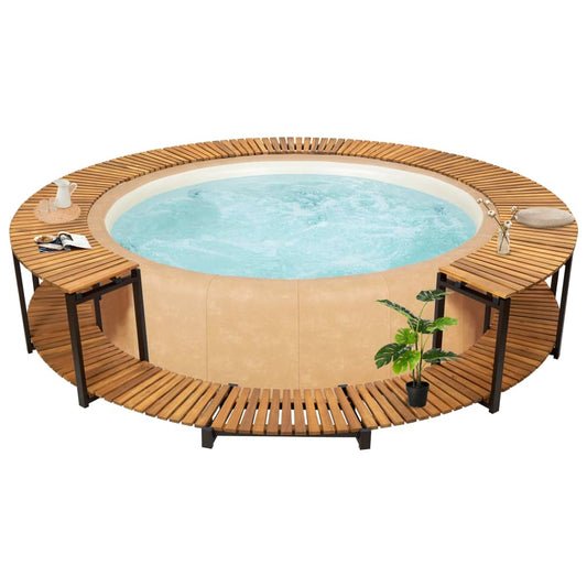 Berkfield Spa Surround 273x53 cm Solid Acacia Wood
