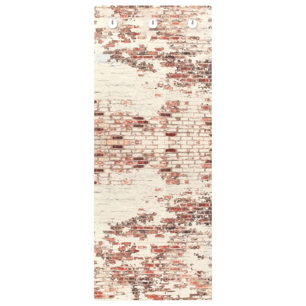 Berkfield Wall Mounted Coat Rack 125x50 cm Tempered Glass Brick Wall
