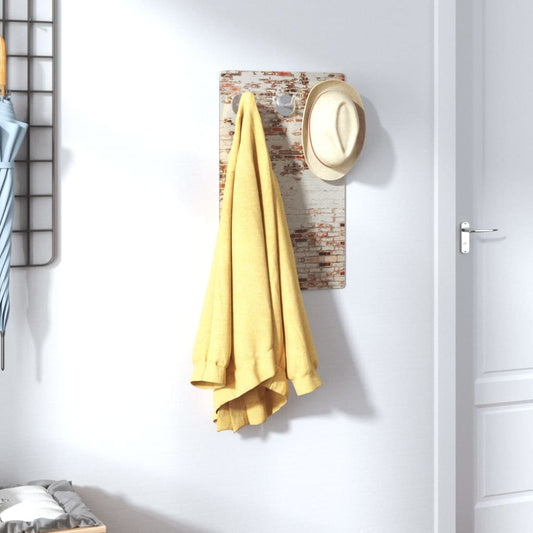 Berkfield Wall Mounted Coat Rack 40x25 cm Tempered Glass Brick Wall