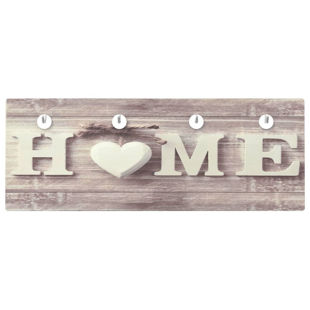 Berkfield Wall Mounted Coat Rack 80x30 cm Tempered Glass Home
