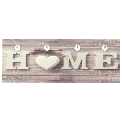Berkfield Wall Mounted Coat Rack 80x30 cm Tempered Glass Home