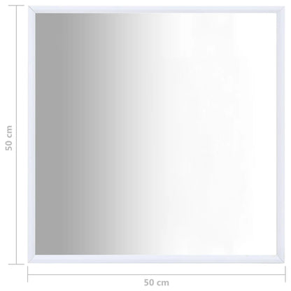 Berkfield Mirror White 50x50 cm