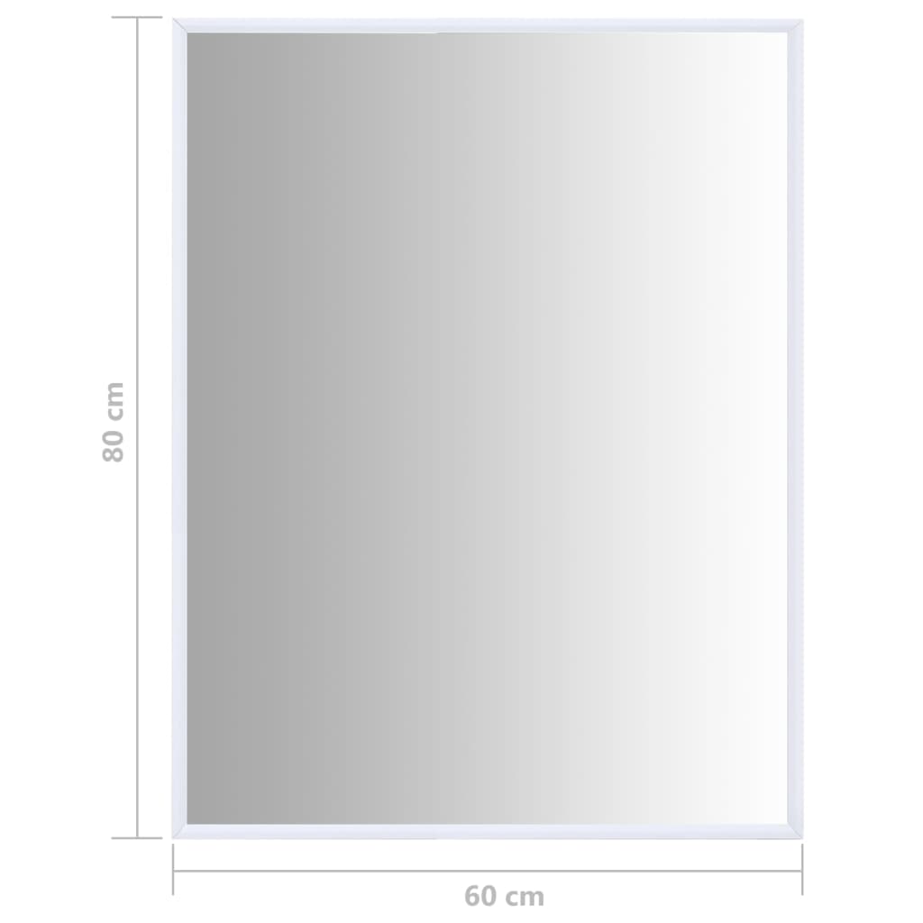 Berkfield Mirror White 80x60 cm