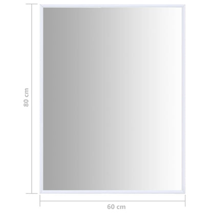 Berkfield Mirror White 80x60 cm