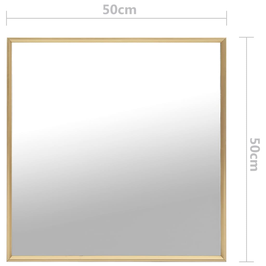 Berkfield Mirror Gold 50x50 cm