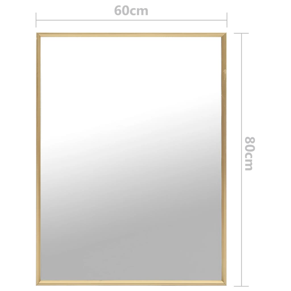 Berkfield Mirror Gold 80x60 cm