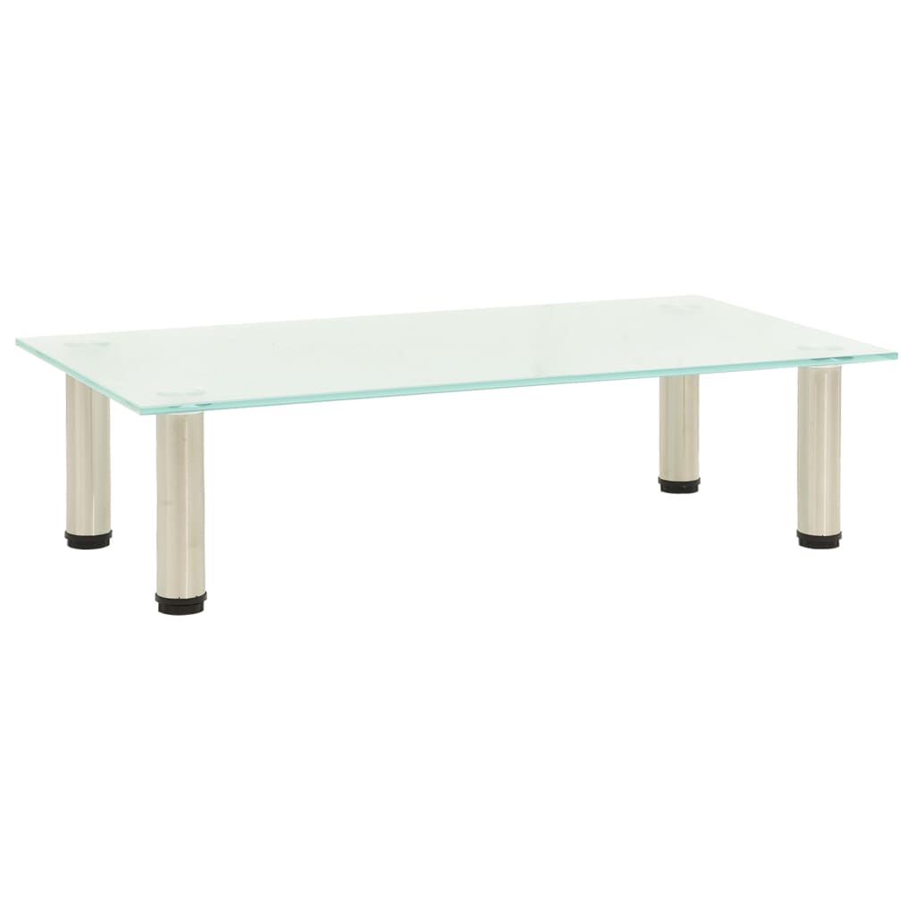 Berkfield TV Stand Frosted 60x35x17 cm Tempered Glass