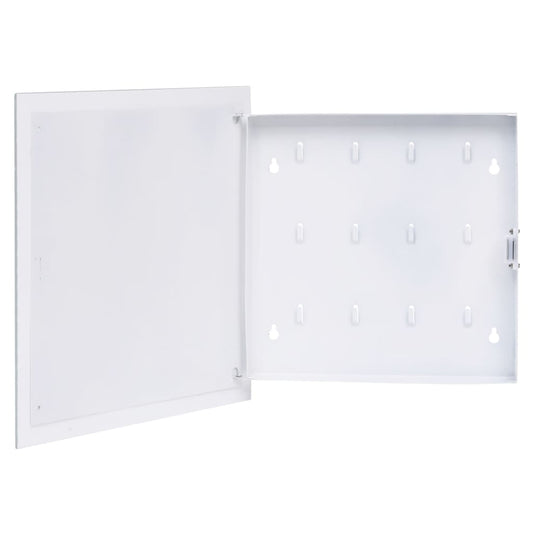 Berkfield Key Box with Magnetic Board White 35x35x5.5 cm