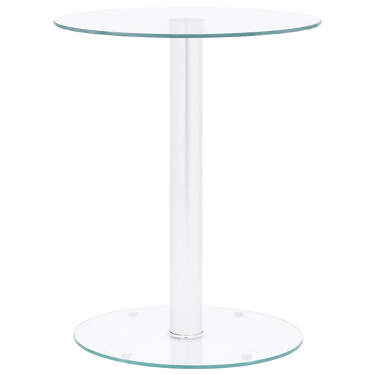 Berkfield Coffee Table Transparent 40 cm Tempered Glass