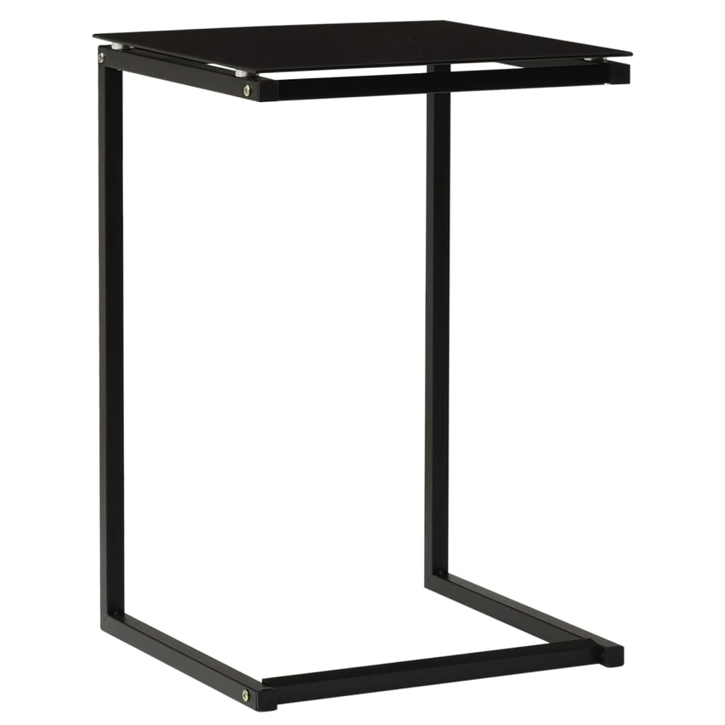 Berkfield Side Table Black 40x40x60 cm Tempered Glass