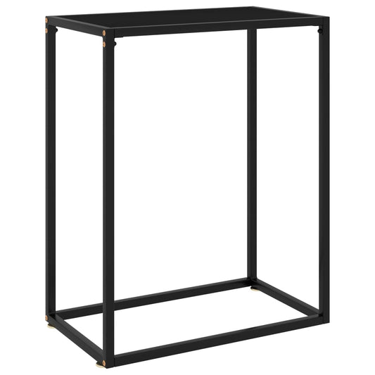 Berkfield Console Table Black 60x35x75 cm Tempered Glass