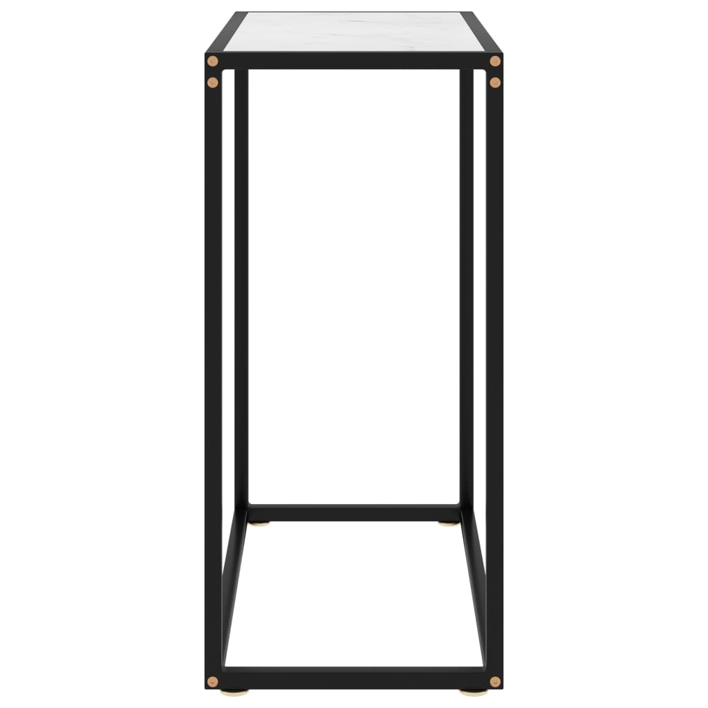 Berkfield Console Table White 60x35x75 cm Tempered Glass
