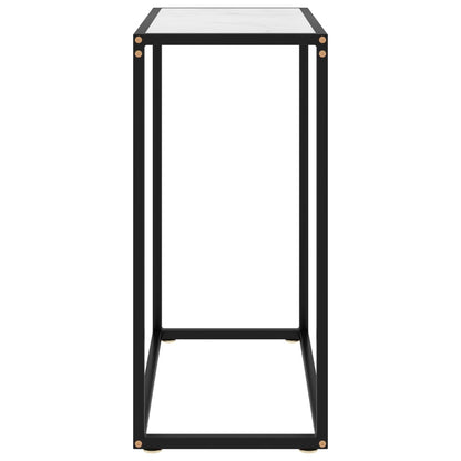 Berkfield Console Table White 60x35x75 cm Tempered Glass