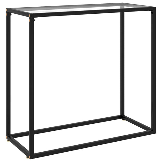 Berkfield Console Table Transparent 80x35x75 cm Tempered Glass