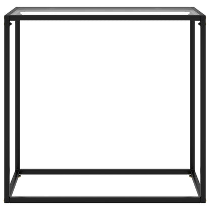 Berkfield Console Table Transparent 80x35x75 cm Tempered Glass