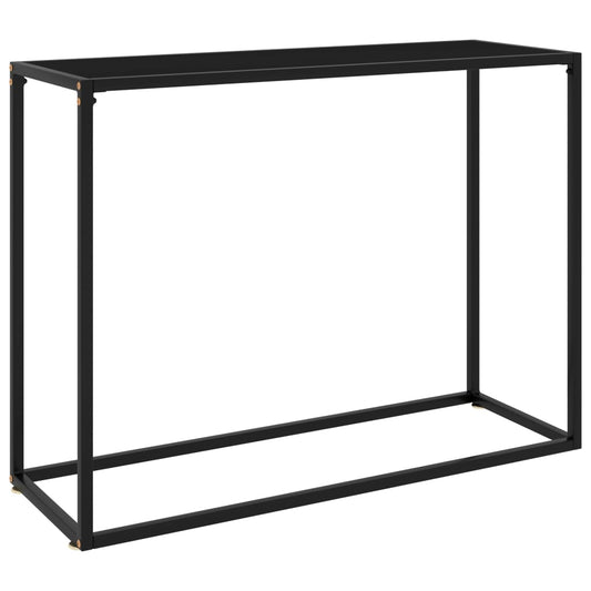 Berkfield Console Table Black 100x35x75 cm Tempered Glass