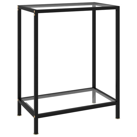 Berkfield Console Table Transparent 60x35x75 cm Tempered Glass