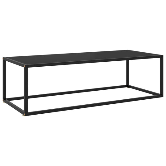 Berkfield Coffee Table Black with Black Glass 120x50x35 cm