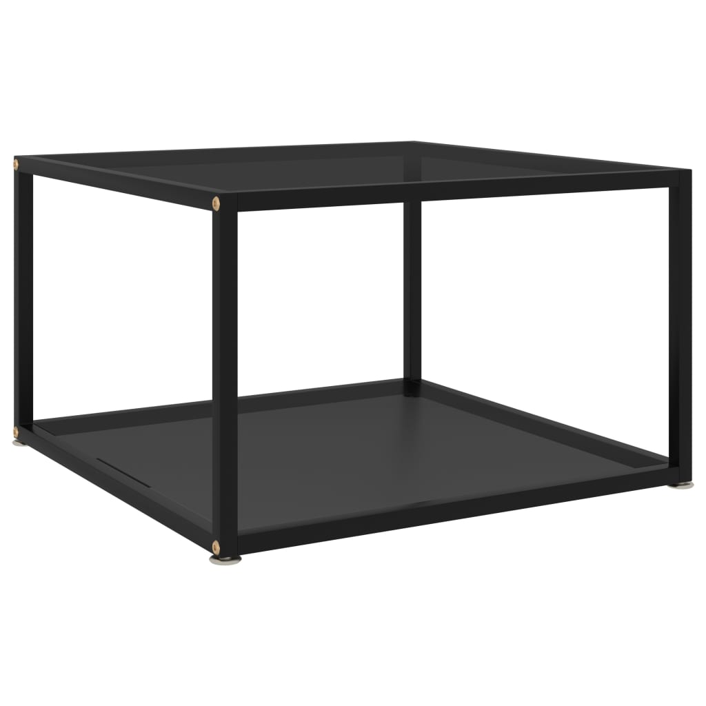 Berkfield Coffee Table Black 60x60x35 cm Tempered Glass
