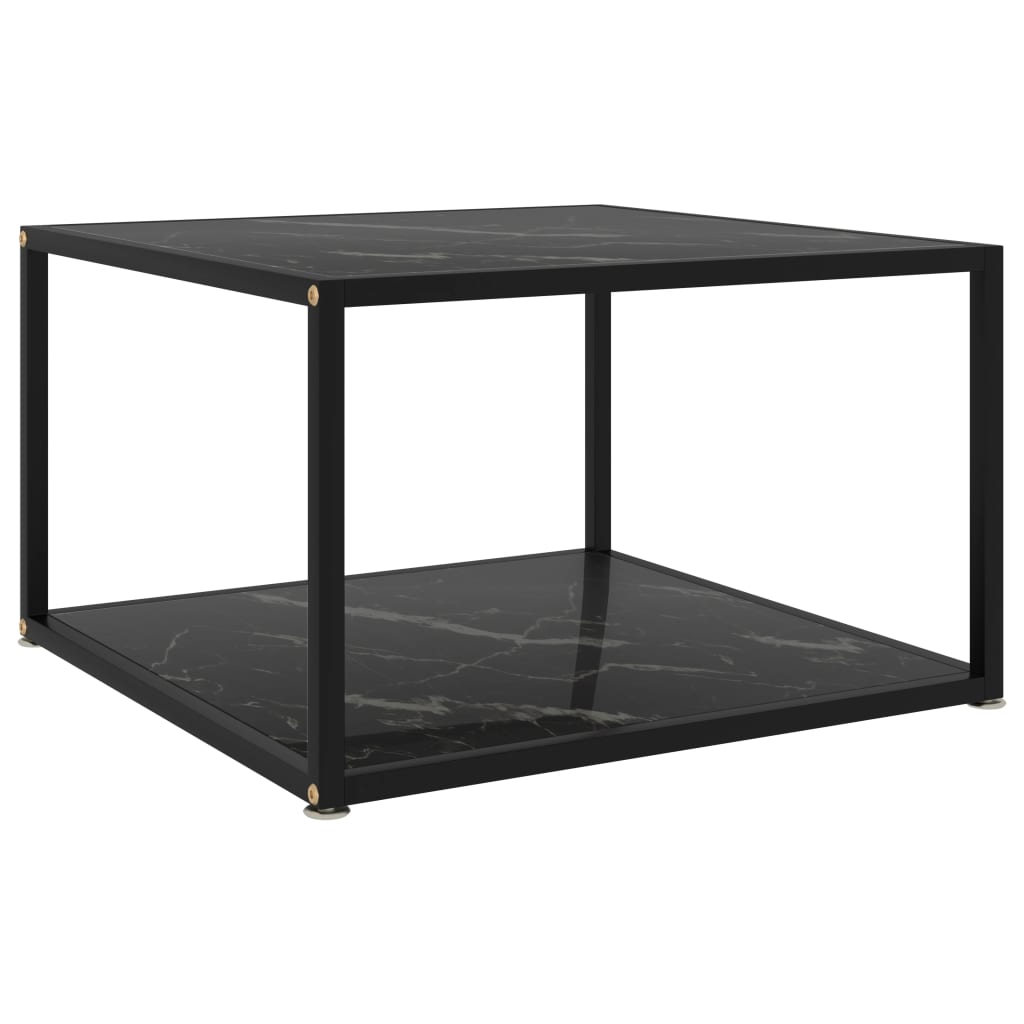 Berkfield Coffee Table Black 60x60x35 cm Tempered Glass