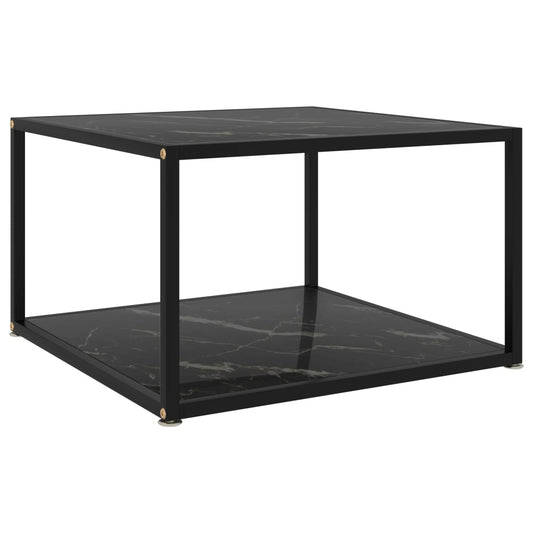 Berkfield Coffee Table Black 60x60x35 cm Tempered Glass