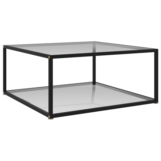 Berkfield Coffee Table Transparent 80x80x35 cm Tempered Glass